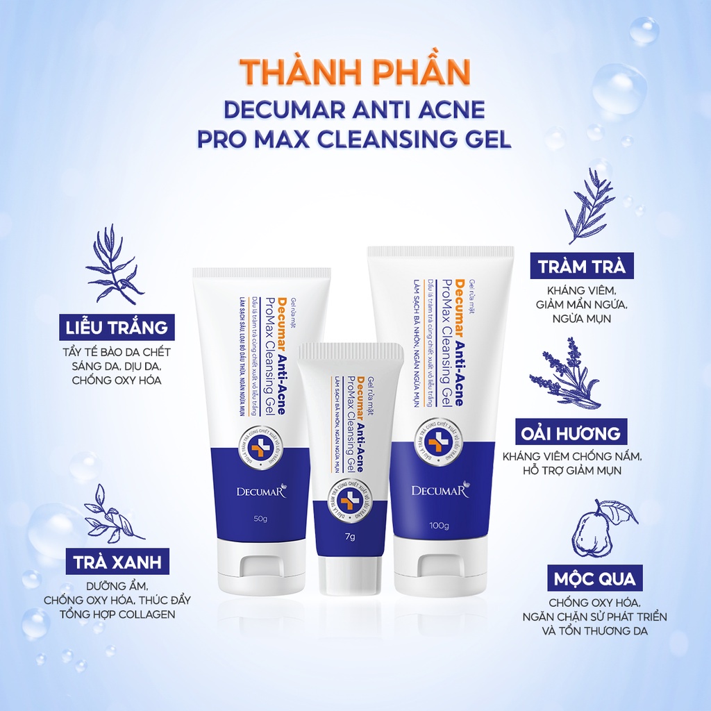 Kem Chống Nắng Tái Tạo Da Decumar Anti-Acne ProMax Sunblock Cream SPF50+ 50g