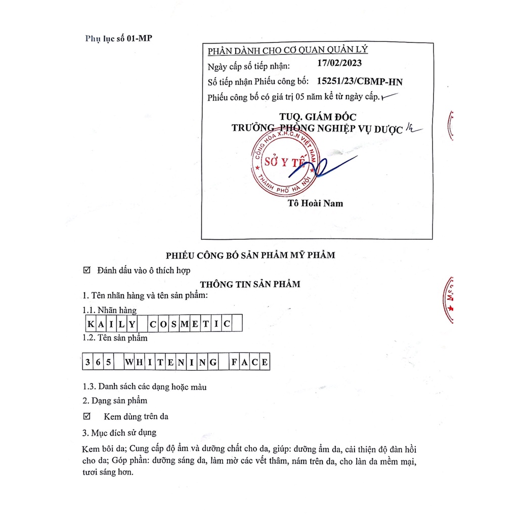 Kem Face 365 - Kem Face 6in1 - Trắng Da, Mờ Thâm, Make up, Chống Nắng, Dưỡng Ẩm, Chống Lão Hóa - KAILY COSMETIC | BigBuy360 - bigbuy360.vn