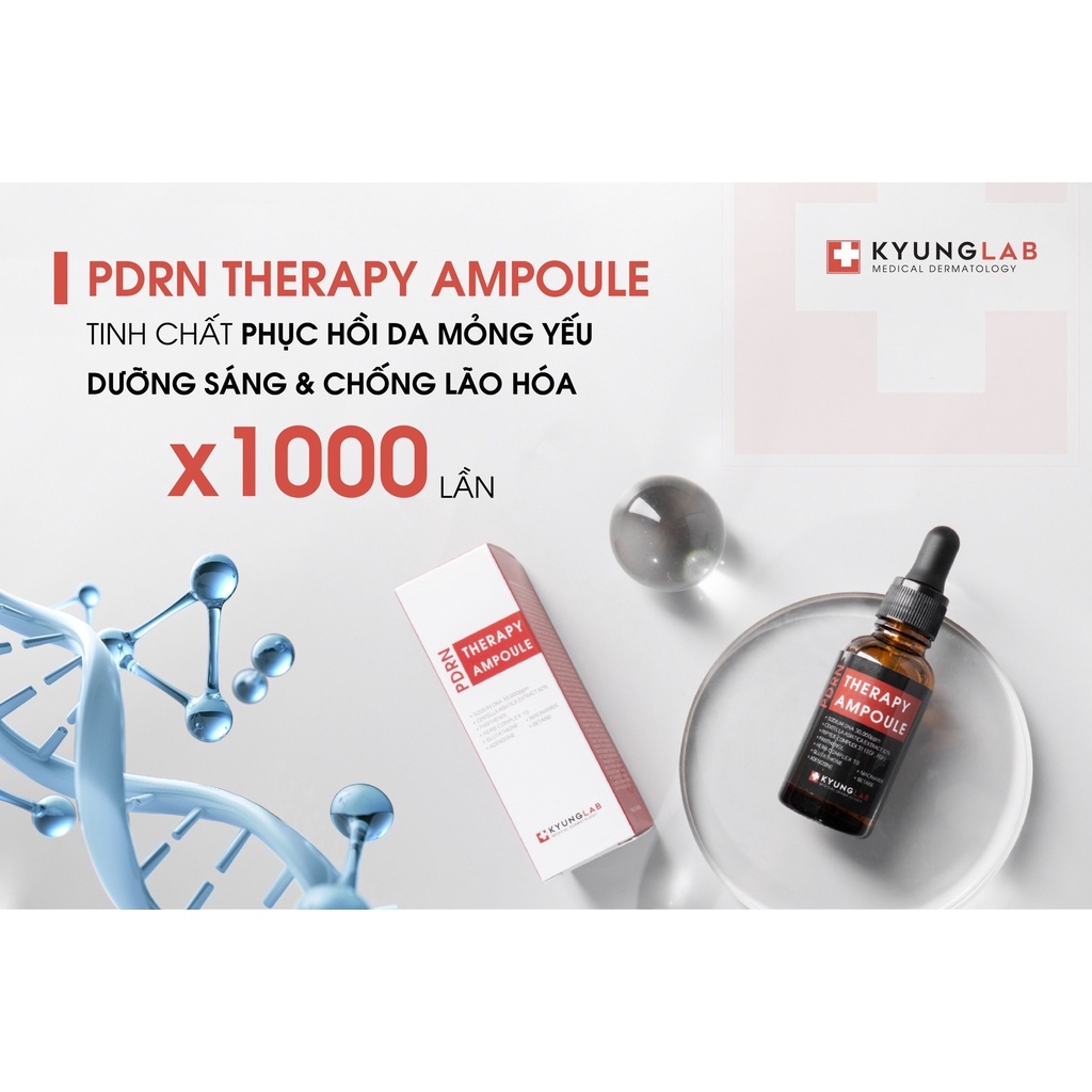 Tinh Chất Tế Bào Gốc Phục Hồi, Chống Lão Hóa Da Kyunglab Pdrn Therapy Ampoule 30ml, Giúp Làn Da Căng Bóng Mịn Màng