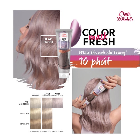 Dầu Hấp Mầu Wella Color Fresh Mask Phục Hồi Màu Tóc Nhuộm, Tăng Cường Màu Sắc Dưỡng Tóc Mềm Mượt 150ml
