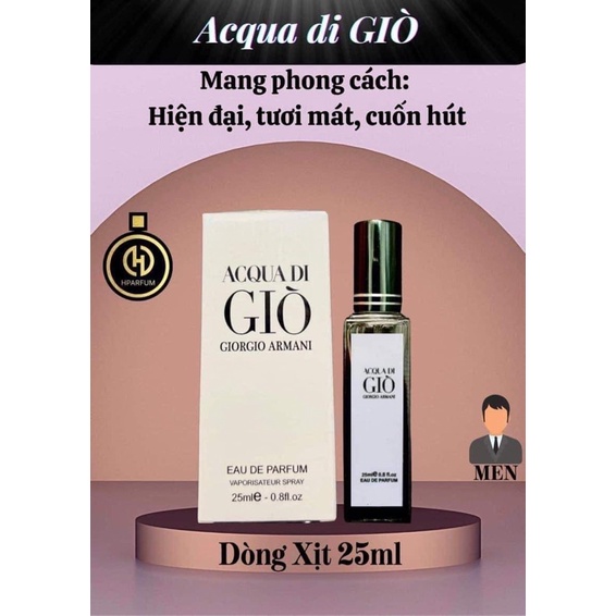 Nước Hoa Nam Giò 25ml lưu hương lâu 12h