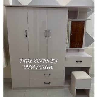 Tủ áo nhựa người lớn kèm bàn trang điểm 180x185