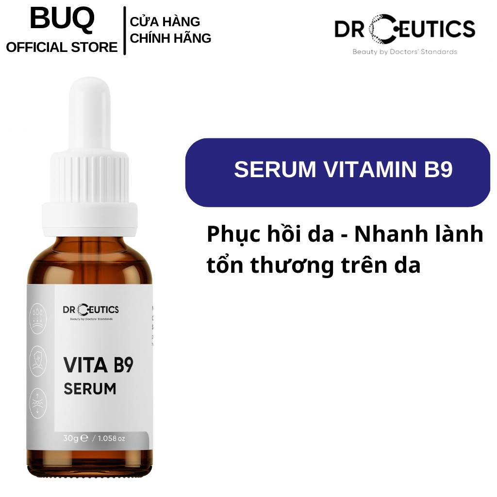 Tinh Chất DrCeutics Vitamin B9 Hỗ Trợ Quá Trình Phục Hồi Và Cấp Ẩm Cho Da (30gram)