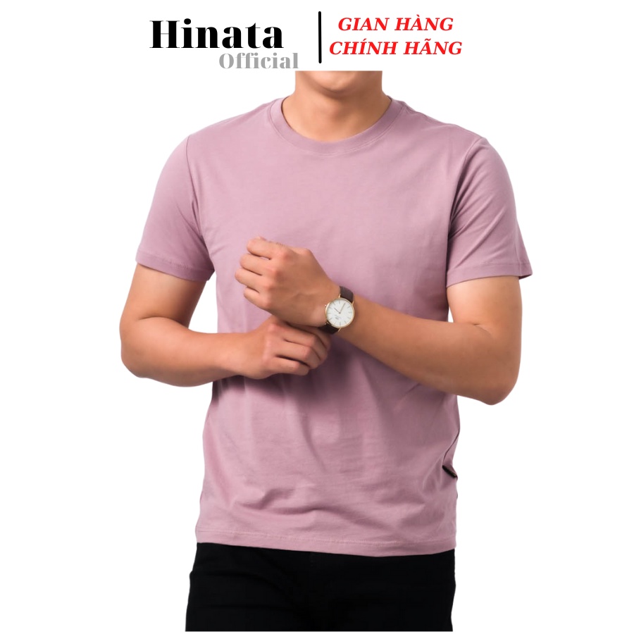 Áo Thun Nam Trơn Cổ Tròn, Áo Phông Nam Basic 100 Cotton Cao Cấp Hàng Hiệu Đẹp Thoáng Mát Tay Ngắn Màu Hồng Ruốc