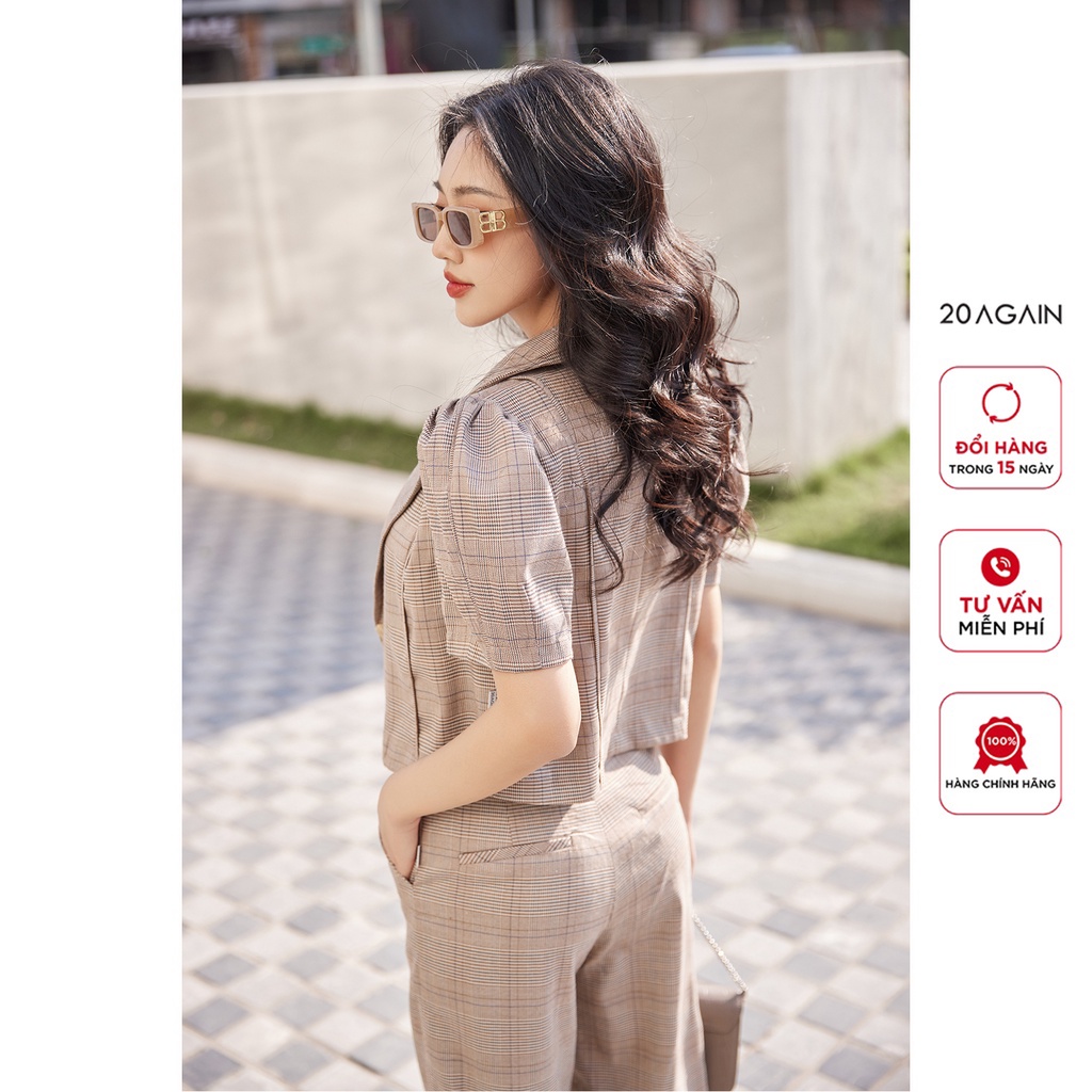 Quần ống suông 20AGAIN, thiết kế basic phong cách công sở thanh lịch, thời trang QAA2523