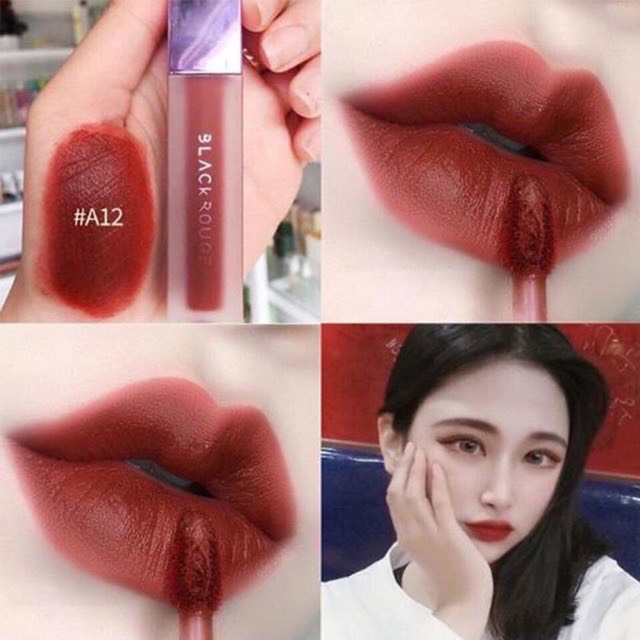 Son Kem Lì Black Rouge Mịn Môi Air Fit Velvet Tint Mood Filter A12/A26