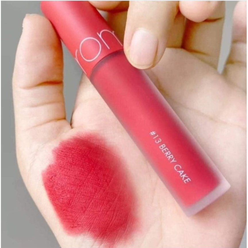 Son Kem Romand 13 - Hồng Đào, Son Kem Lì Romand Zero Velvet Tint Màu 13 Berry Cake: Hồng Đào