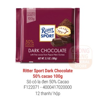 Sô cô la thanh vuông Ritter Sport nhiều vị 100g