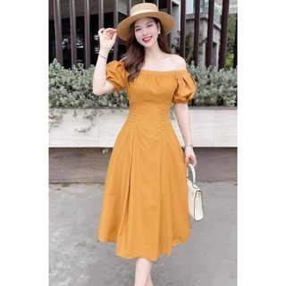 VÁY TRỄ VAI THÔ HÀN MẶC 2 KIỂU