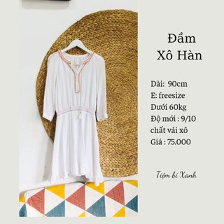 2hand đầm xô hàn trắng D850 tiembixanh