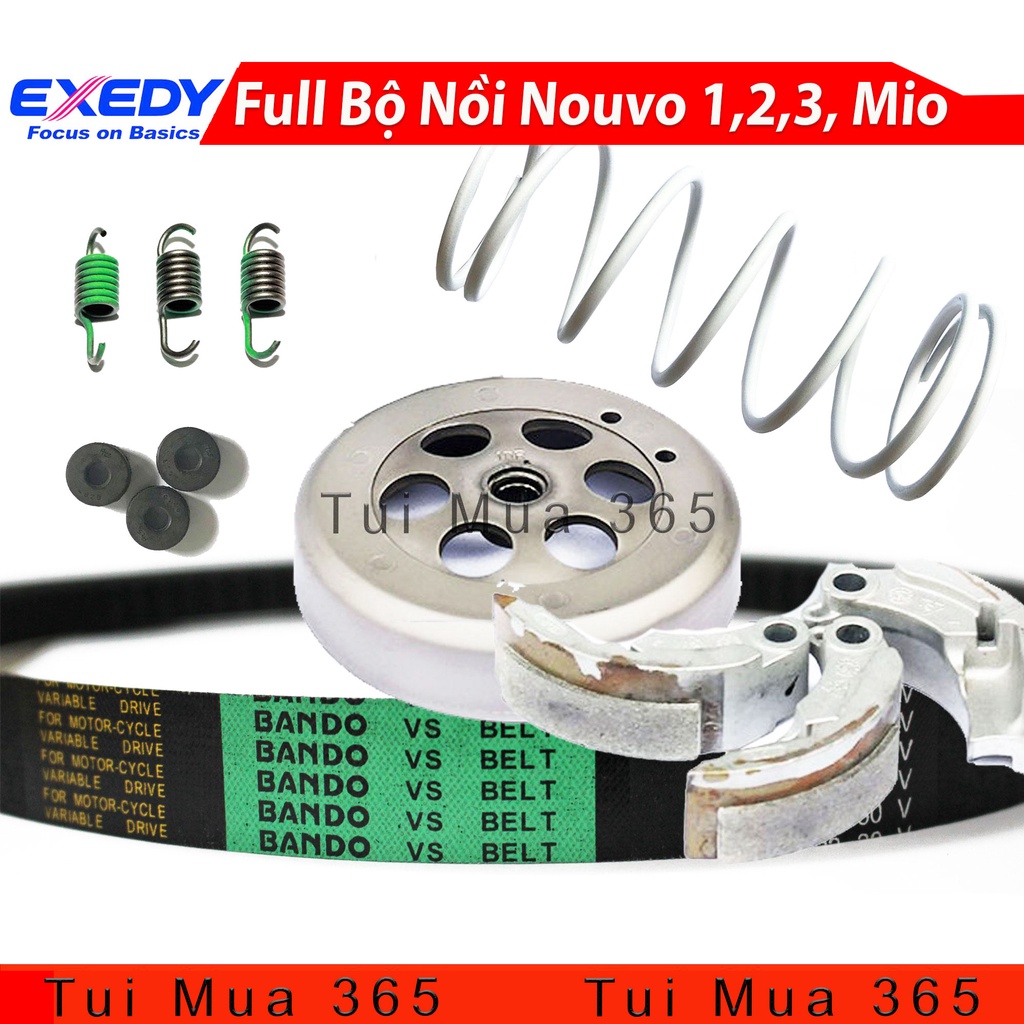 Full Bộ Nồi Trước Sau dùng cho xe Nouvo 1,2,3, Mio - Công Nghệ Japan