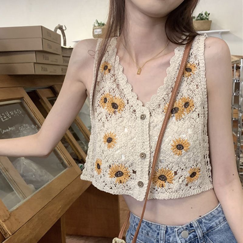 Áo Khoác Len dệt Kim Dáng Croptop Cài Nút Dệt Hoa 2 Màu Hàng Qccc Thời Trang đi Biển, Đi Núi Siêu Xinh | BigBuy360 - bigbuy360.vn