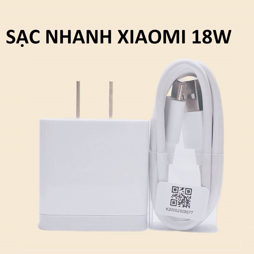 Sạc nhanh xiaomi Redmi 18w, 22,5w - Tương Thích Mọi Máy Xiaomi bảo hành 12 tháng
