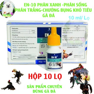 Phân xanh, phân trắng, phân sống, phân loãng , chướng bụng, khó tiêu, đậu gà. hộp 10 lọ