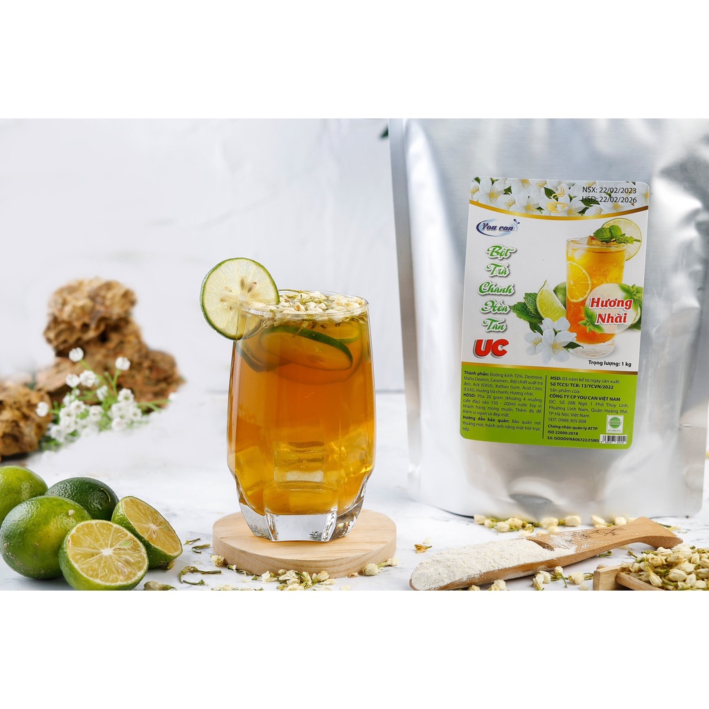 BỘT TRÀ CHANH HƯƠNG NHÀI HÒA TAN UC TÚI 1KG