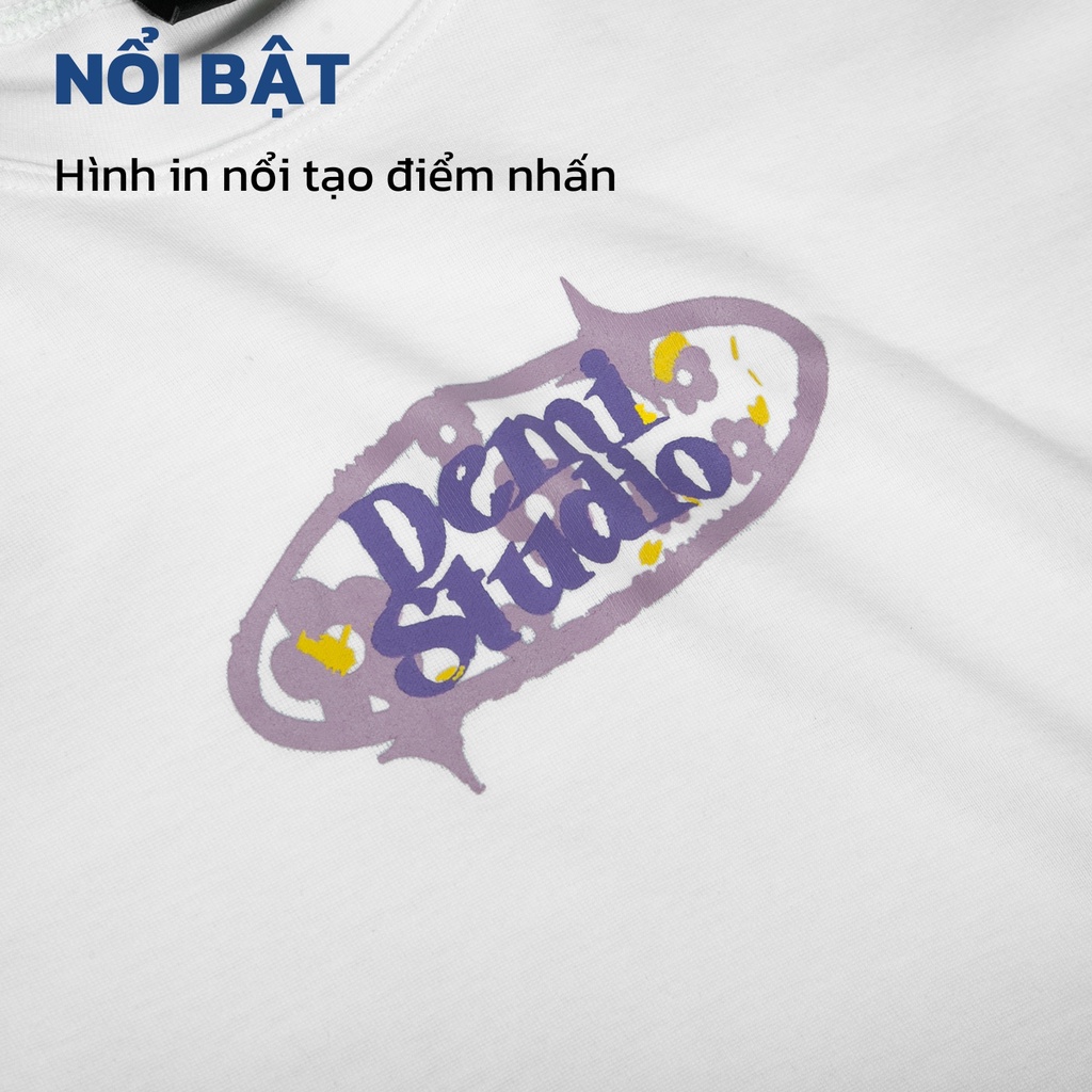 Áo thun baby tee trắng in hình giá rẻ DEMI nhiều size tay ngắn form vừa | DE-T48