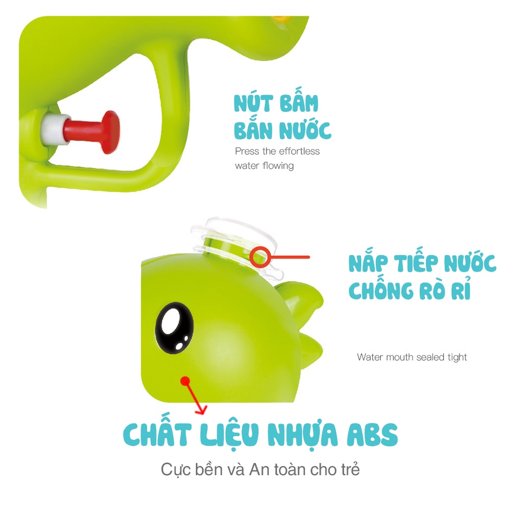 Đồ chơi súng phun nước Zombie cho bé bắn xa 5 mét - 7 mét