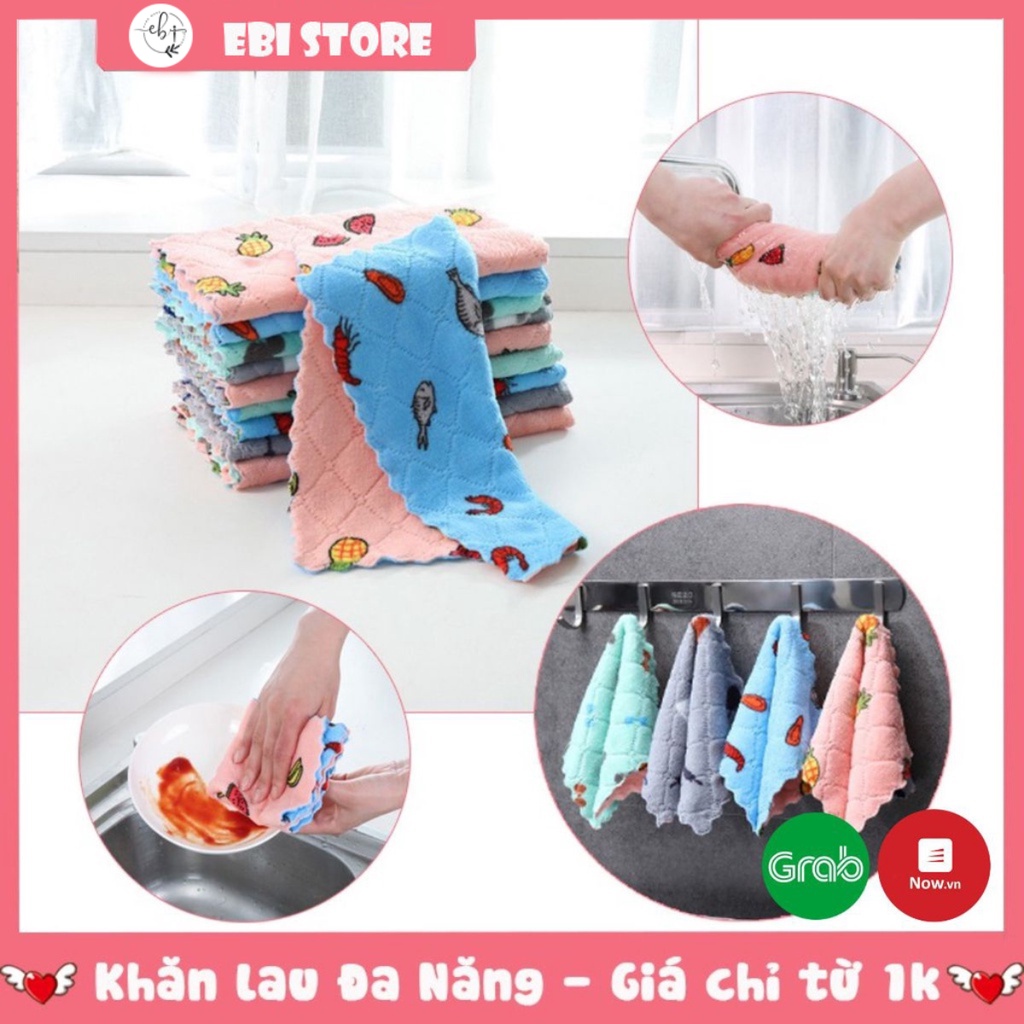 Khăn Lau Đa Năng Icon Ngộ Nghĩnh Siêu Thấm Hút Kháng Khuẩn Giá Rẻ ❤️ Ebi Store ❤️