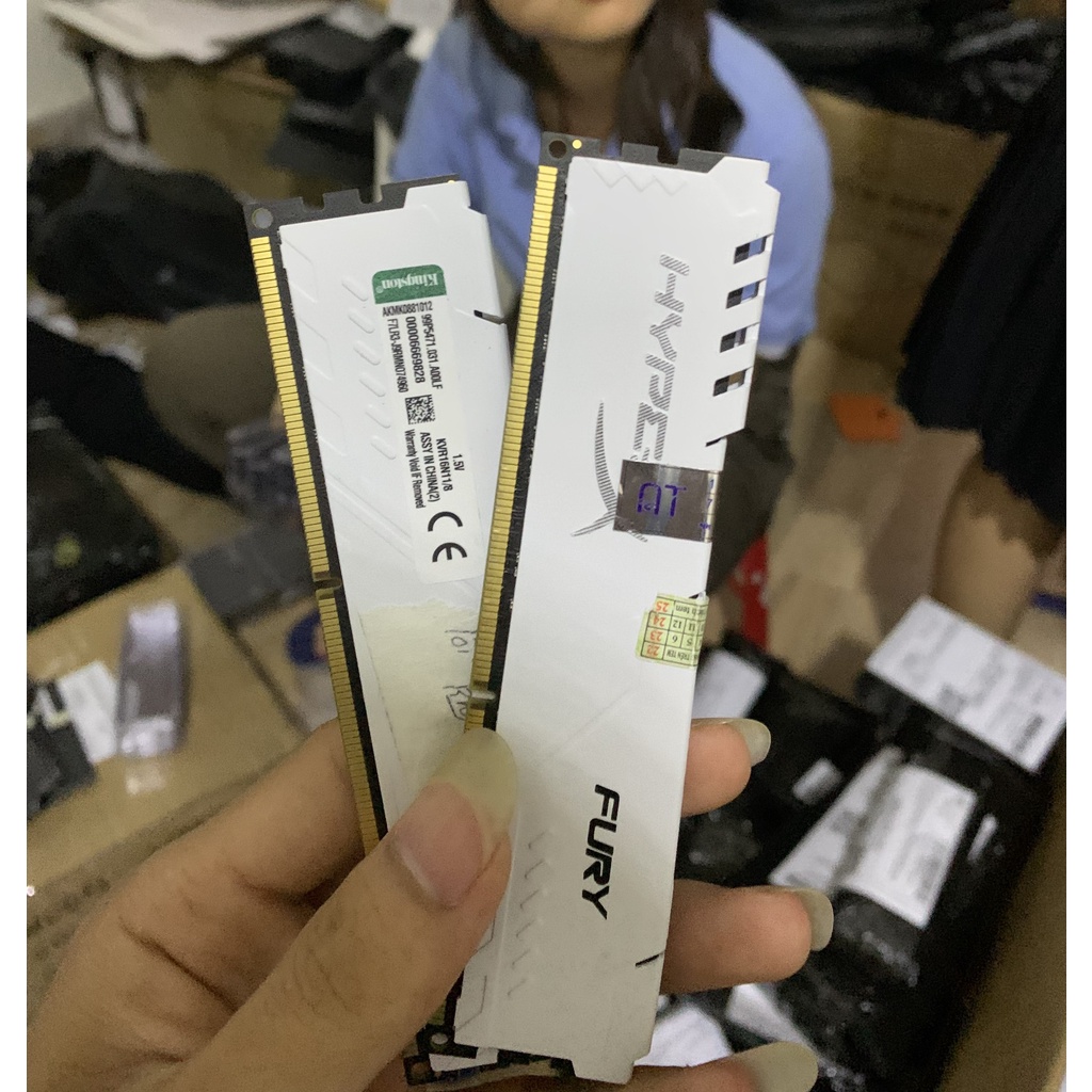 RAM Máy Tính PC Kingston Hyper Fury White 8GB DDR3 Buss 1600 Hà Mới 100% | Bảo Hành 1 Đổi 1 Trong 36 Tháng | BigBuy360 - bigbuy360.vn