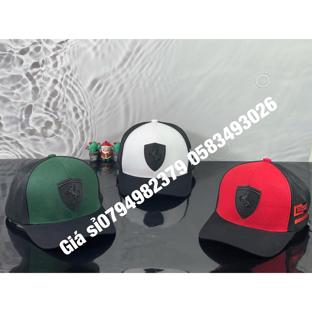 Mũ lưỡi trai - mũ kaki ép nhựa Ngựa đen unisex form đứng - full tem thời trang vnxk