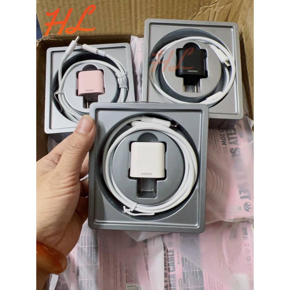 Bộ Sạc Nhanh PD20W Remax RP-U7 (Kèm Cáp Type C to Lightnig) - BH 12 Tháng - Hunglongpc