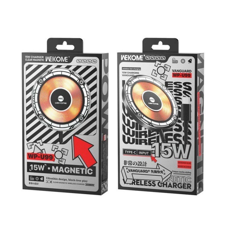 Đế Sạc Không Dây từ tính hãng Wekome WP-U99 15w sạc không dây sạc điện thoại