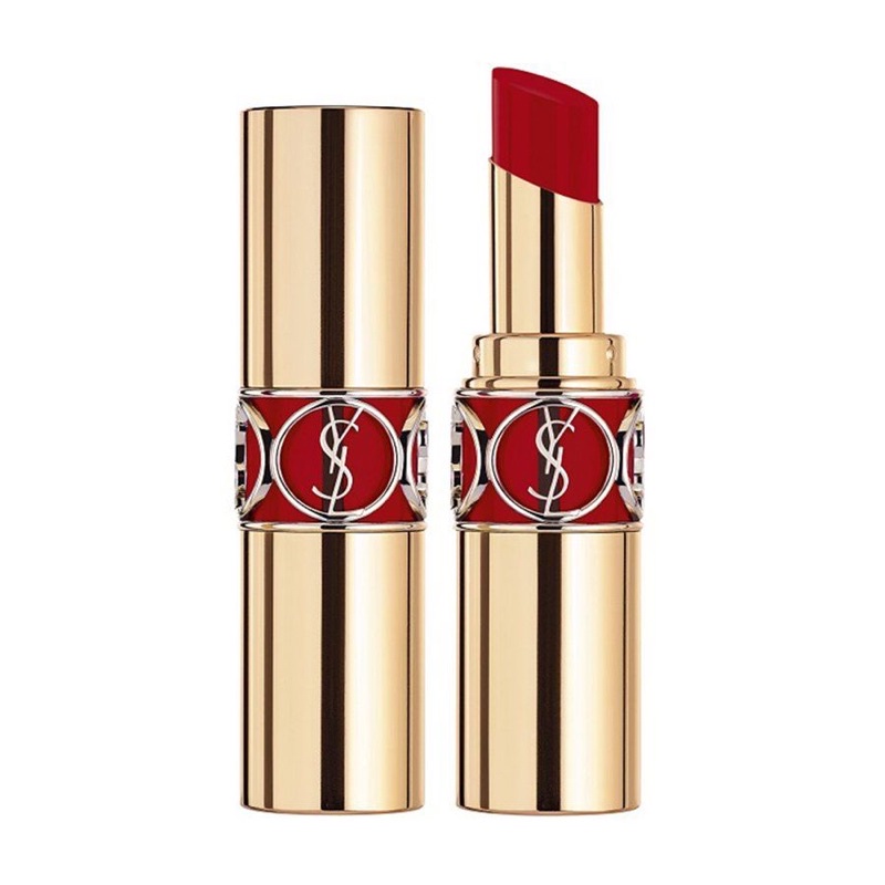 Son YSL Rouge Volupte Shine 127 Màu Đỏ Tươi unbox