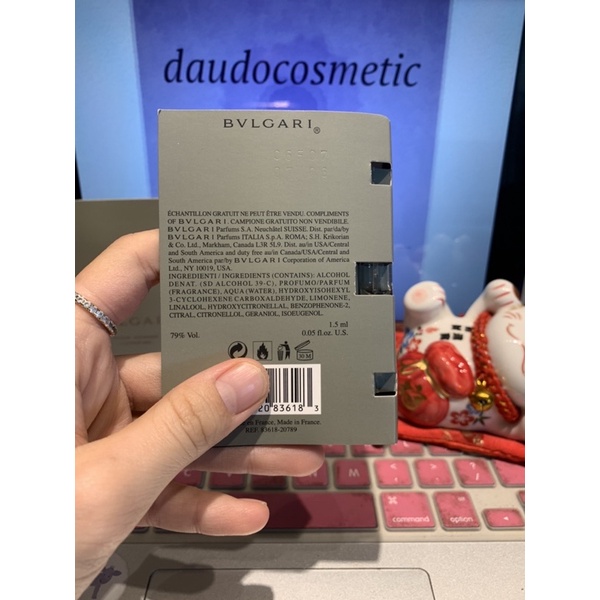 Nước hoa Bvlgari Pour Homme Soir - Bvlgari Pour Homme Extreme EDT 1.5ml