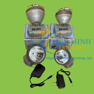 Đèn đội đầu DS-611, công suất 20W, chip Led siêu sáng, chóa 8cm, chế độ sáng mạnh/yếu