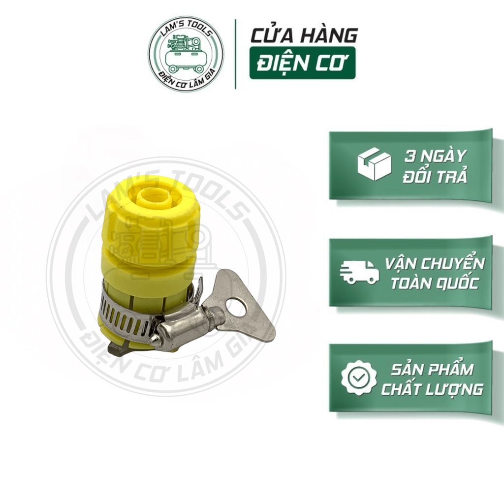 Bộ Khớp Nối Nhanh Dây Hút Máy Rửa Xe Vào Vòi Nước 14-16MM Có Đai Siết