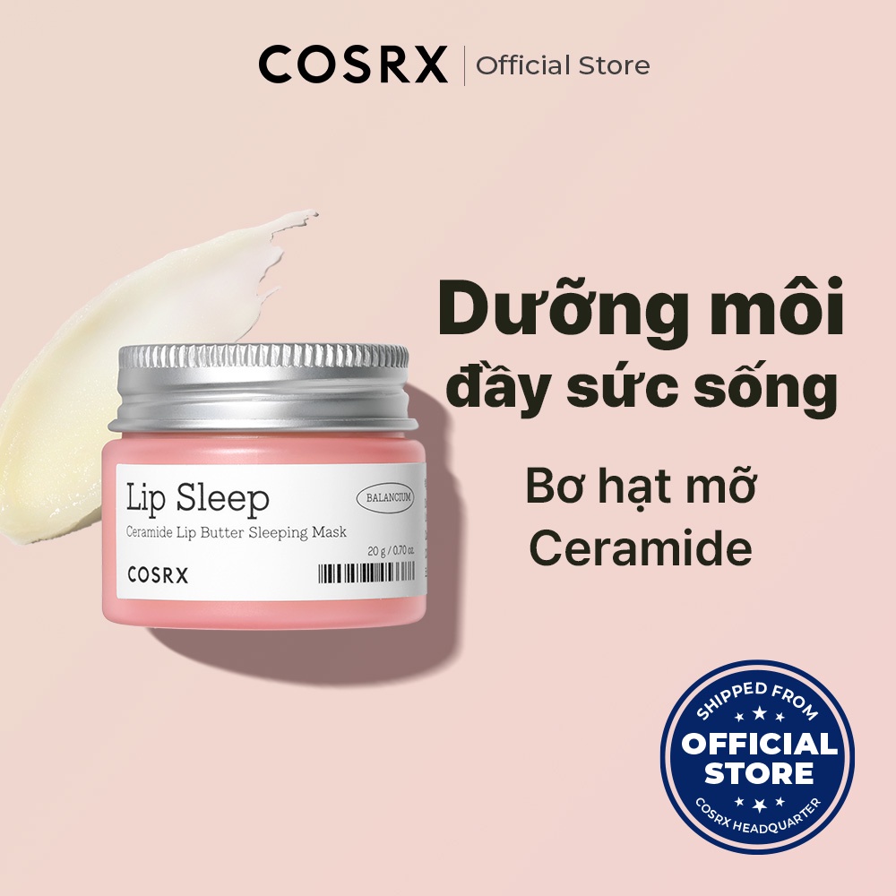 [COSRX OFFICIAL] Mặt nạ môi chiết suất bơ COSRX Ceramide Lip Butter Sleeping Mask 20g phục hồi dưỡng ẩm môi