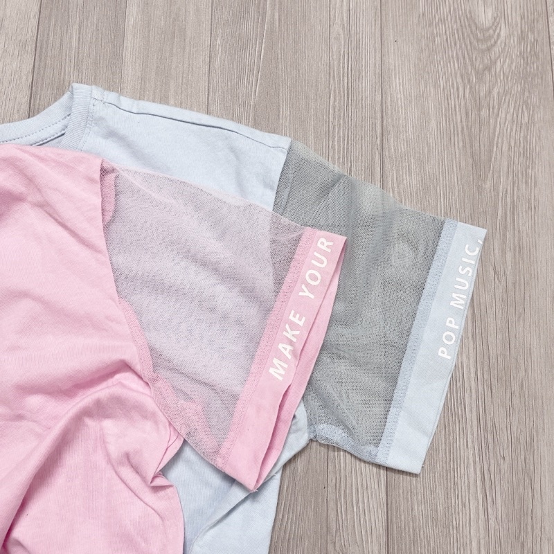 Áo phông tay lưới dáng ngắn G.J size 12/14