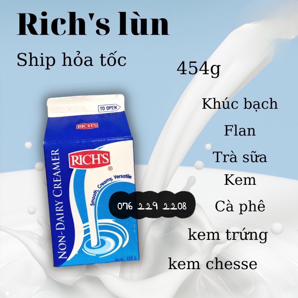 Topping Base Rich's/Kem béo Rich's