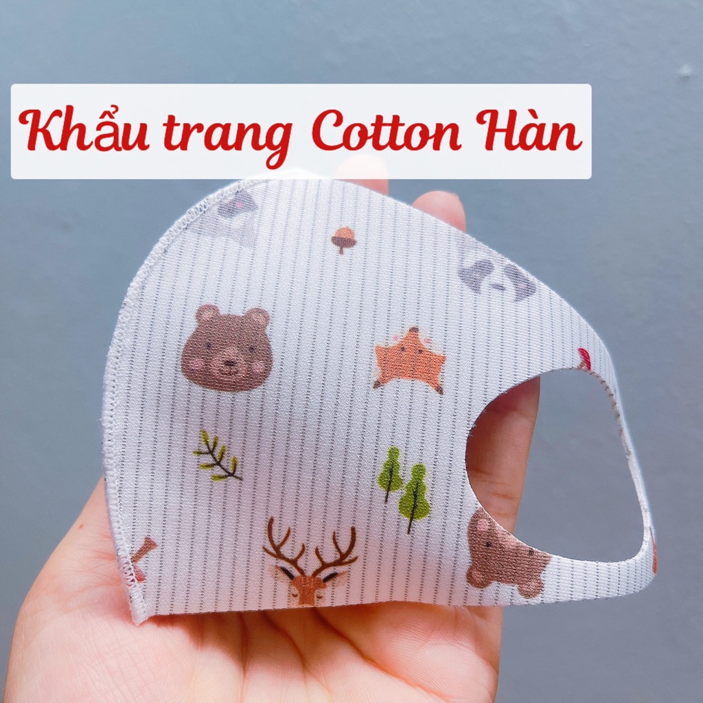Khẩu trang vải cotton Hàn Quốc cho bé từ sơ sinh, khẩu trang beebenuvo nội địa Hàn cho bé