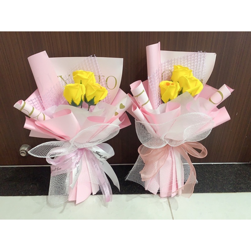 Cốt giấy bó mini dài 17cm, gói xòe mix lưới