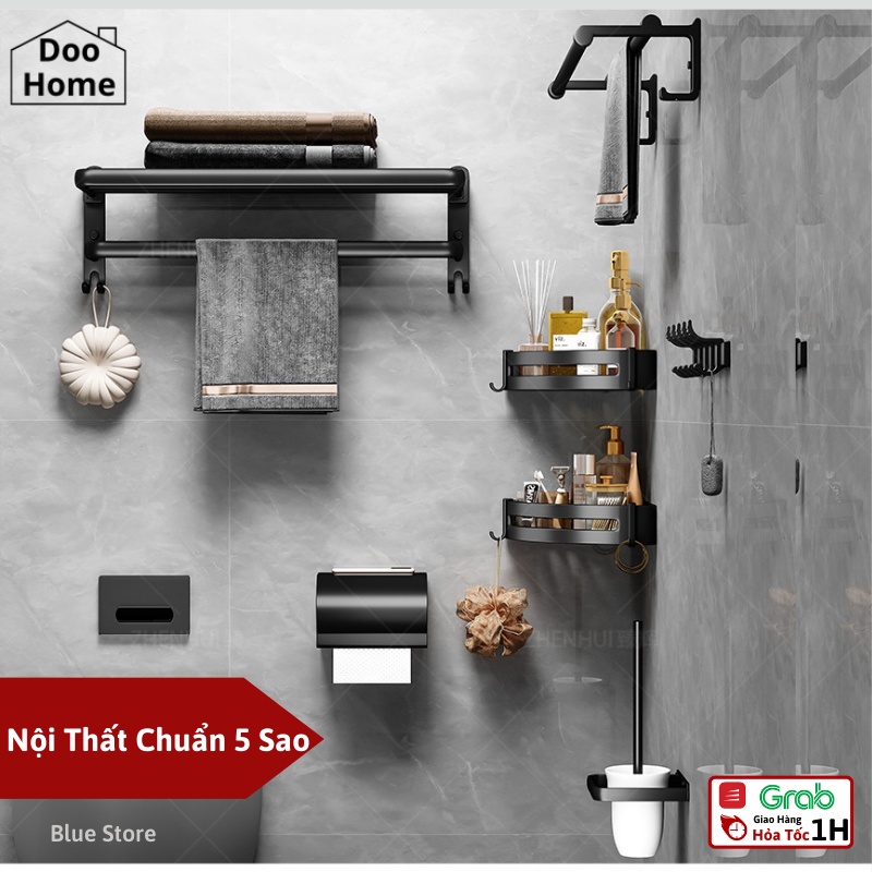 Phụ kiện kệ giá đỡ gắn tường nhà tắm, giá treo khăn, Kệ gắn góc, kệ để đồ phòng tắm, móc quần áo
