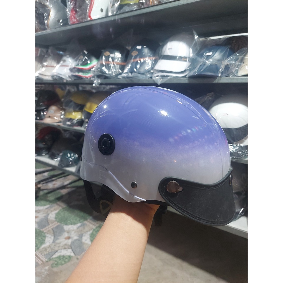 Sale Nón bảo hiểm loang 2 màu có lỗ thông gió, mũ pha hai màu, bóng sáng cực đẹp.