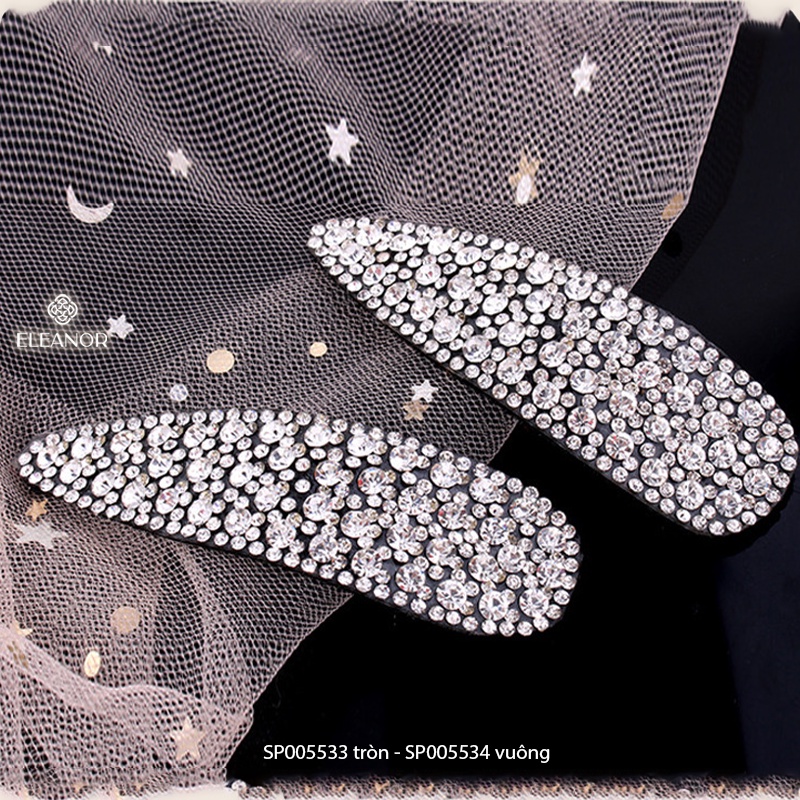 Kẹp tóc mái nữ Eleanor Accessories đính đá phong cách basic phụ kiện tóc 5533