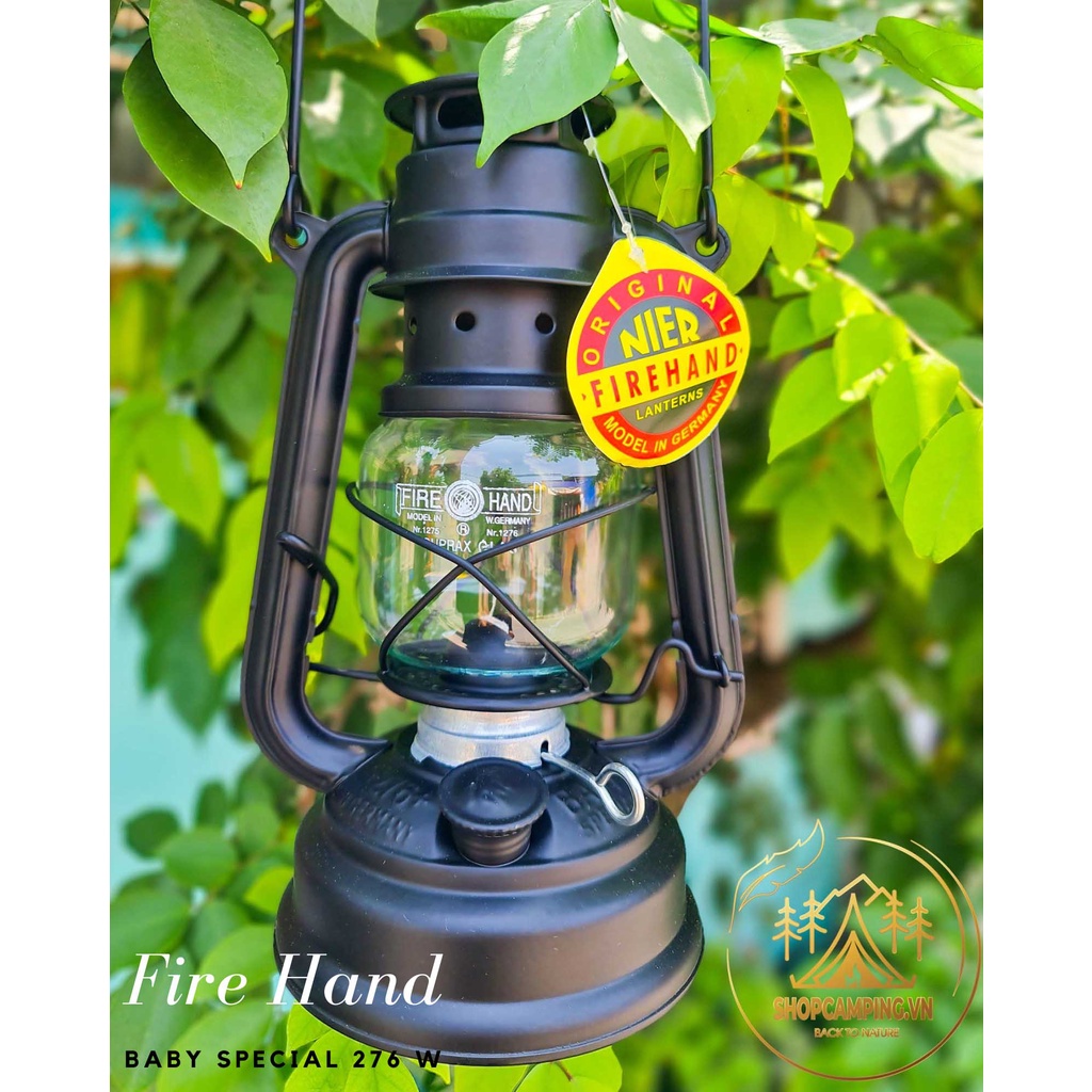 Đèn bão đèn dầu cổ điển FireHand, đèn măng xông cắm trại dã ngoại, dercor tặng bấc đèn - Camping VietNam