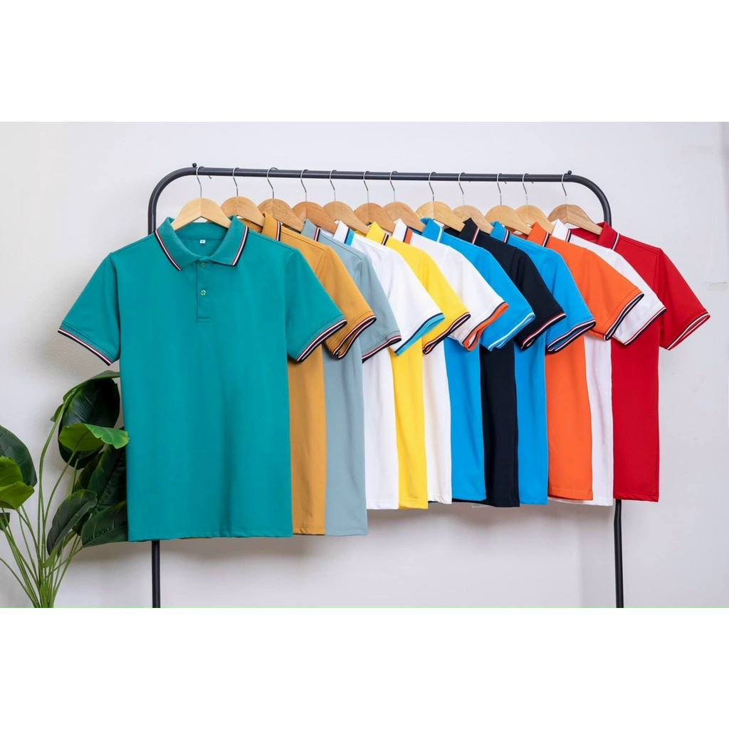 Áo thun polo cặp nam nữ thương hiệu MiSa chất liệu cá sấu Poly in hình họa tiết phi hành gia