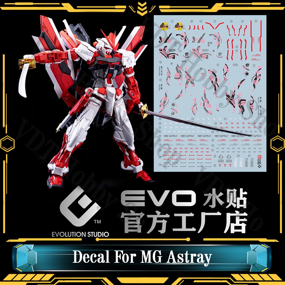 Decal nước cho mô hình gunpla MG Astray Red Frame