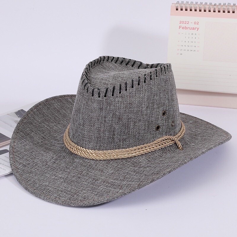 MŨ CƯỠI NGỰA KIỂU NAM NỮ MÙA HÈ ĐI BIỂN ĐAN CÓI SIÊU ĐẸP NAM NỮ