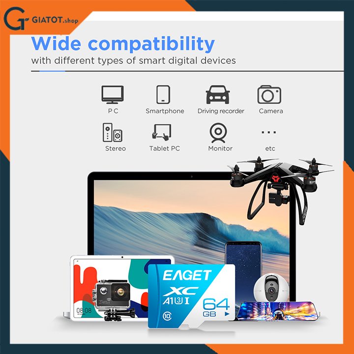 Thẻ nhớ micro 32Gb EAGET Class 10 80Mb/s chính hãng