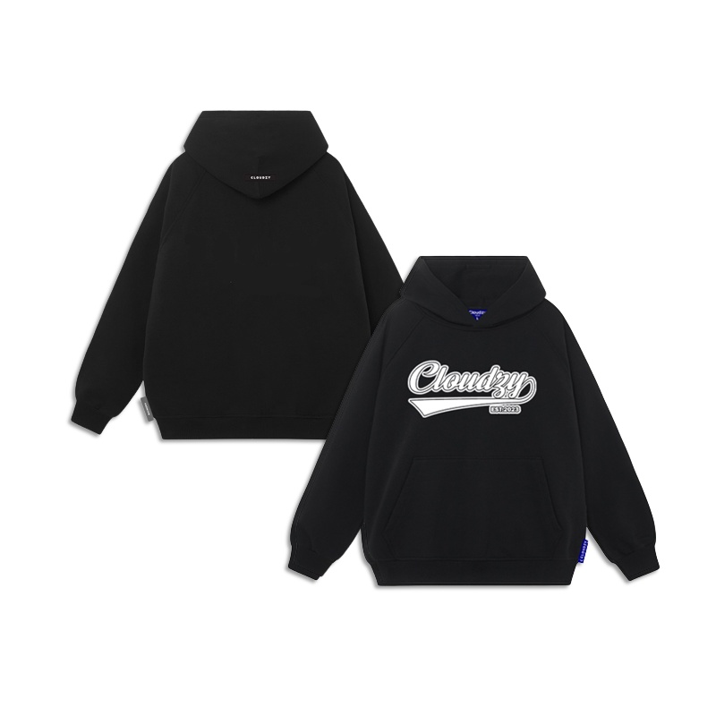 Áo hoodie nam nữ local brand unisex cặp đôi nỉ ngoại cotton form rộng có mũ xám đen dày oversize CLOUDZY BASEBALL
