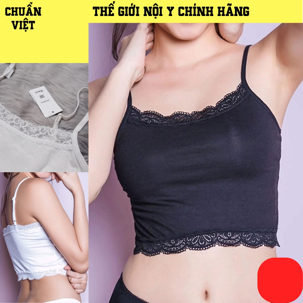 [CHÍNH HÃNG] Áo Lá Phối Ren iBasic VA089