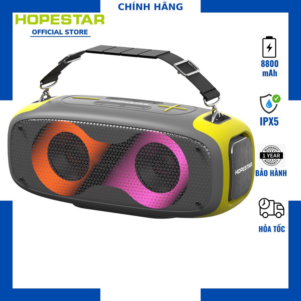 Loa Bluetooth Hopestar A30 Party | Công Suất 70W, Pin 8800mAh, Cổng USB, AUX, Cổng Tai Nghe 3.5mm, Hàng Chính Hãng