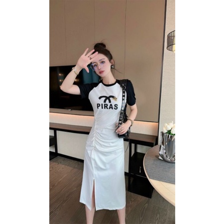 ĐẦM THUN PHỐI MÀU KÈM PK CAO CẤP
