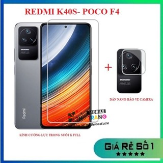 Combo Xiaomi Redmi K40 K40S K40 Pro Poco F3 F4 Poco M6 Pro cường lực trong suốt không full màn + dán bảo vệ camera