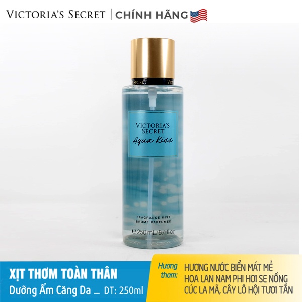 Xịt thơm toàn thân dưỡng ẩm Aqua Kiss - Victoria's Secret 250ml - chính hãng 100% từ Mỹ