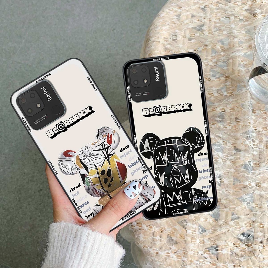 Ốp lưng Xiaomi Redmi 10C hình gấu bearbrick, smile thời trang, ốp lưng rẻ bền đẹp
